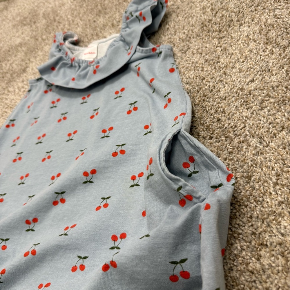 Hanna Andersson Very Cherry Ruffle Neck Swing Dress - Picture 5 of 9